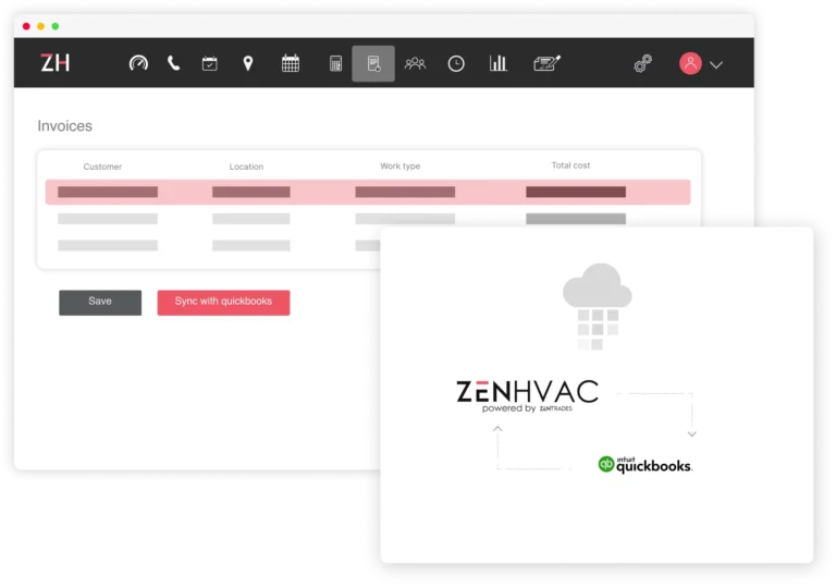 ZenHVAC QuickBook Sync