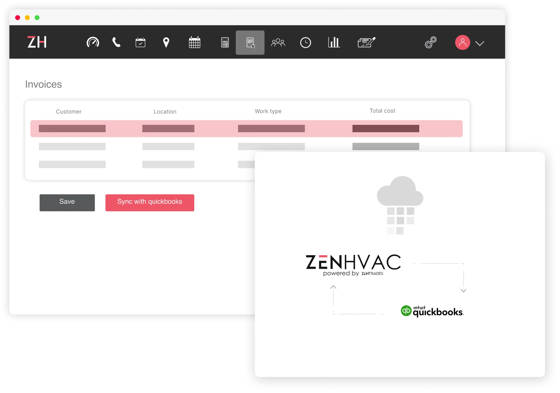 ZenHVAC QuickBook Sync