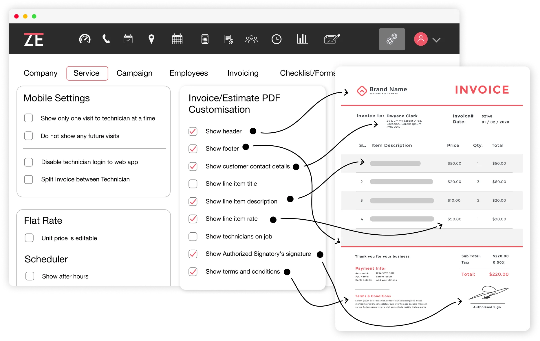 Estimates to Invoice