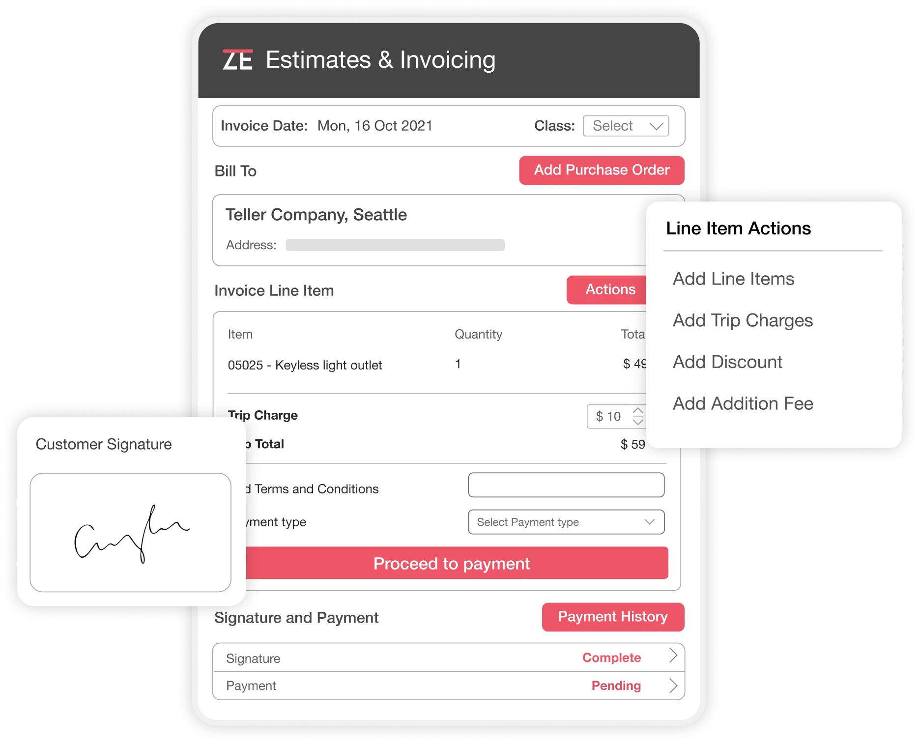 ZE - Invoice & Estimates