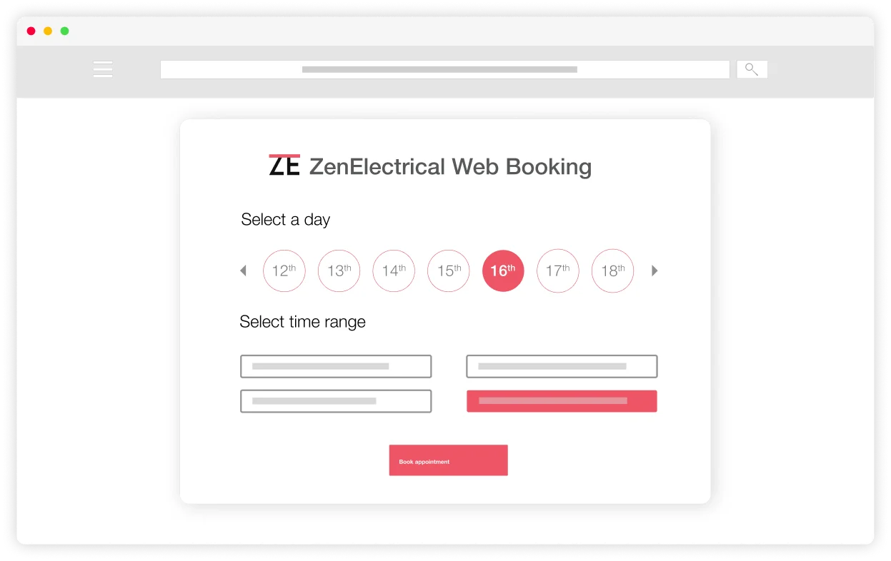 ZenElectrical Web Booking