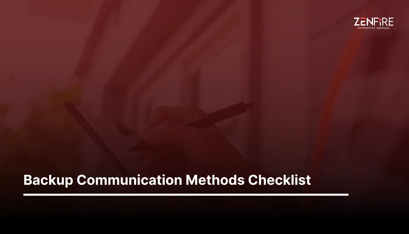 Backup Communication Methods Checklist