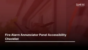 Fire Alarm Annunciator Panel Accessibility checklist