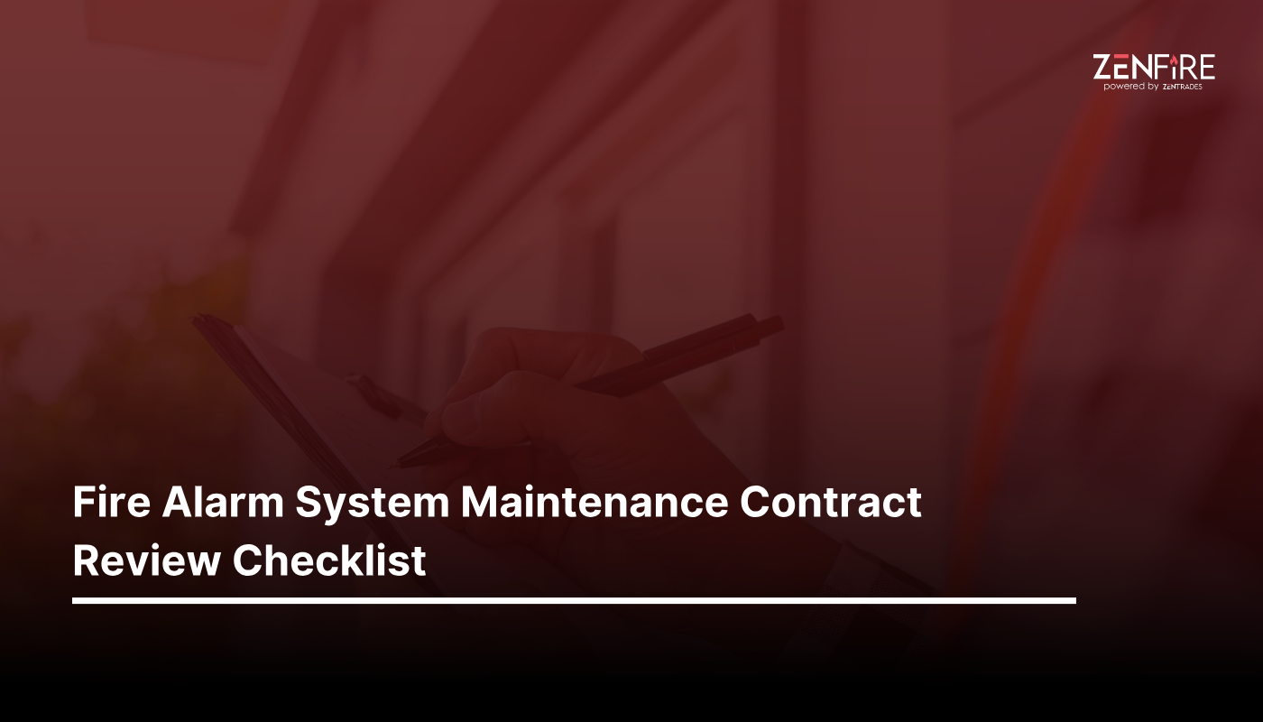 Fire Alarm System Maintenance Contract Review Checklist