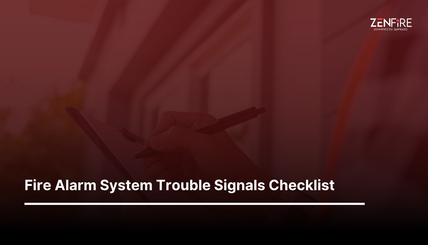 Fire Alarm System Trouble Signals Checklist