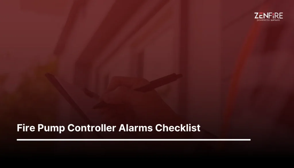 Fire Pump Controller Alarms Checklist