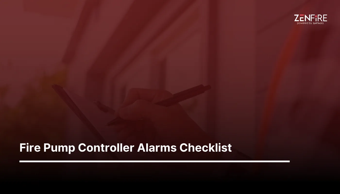 Fire Pump Controller Alarms Checklist