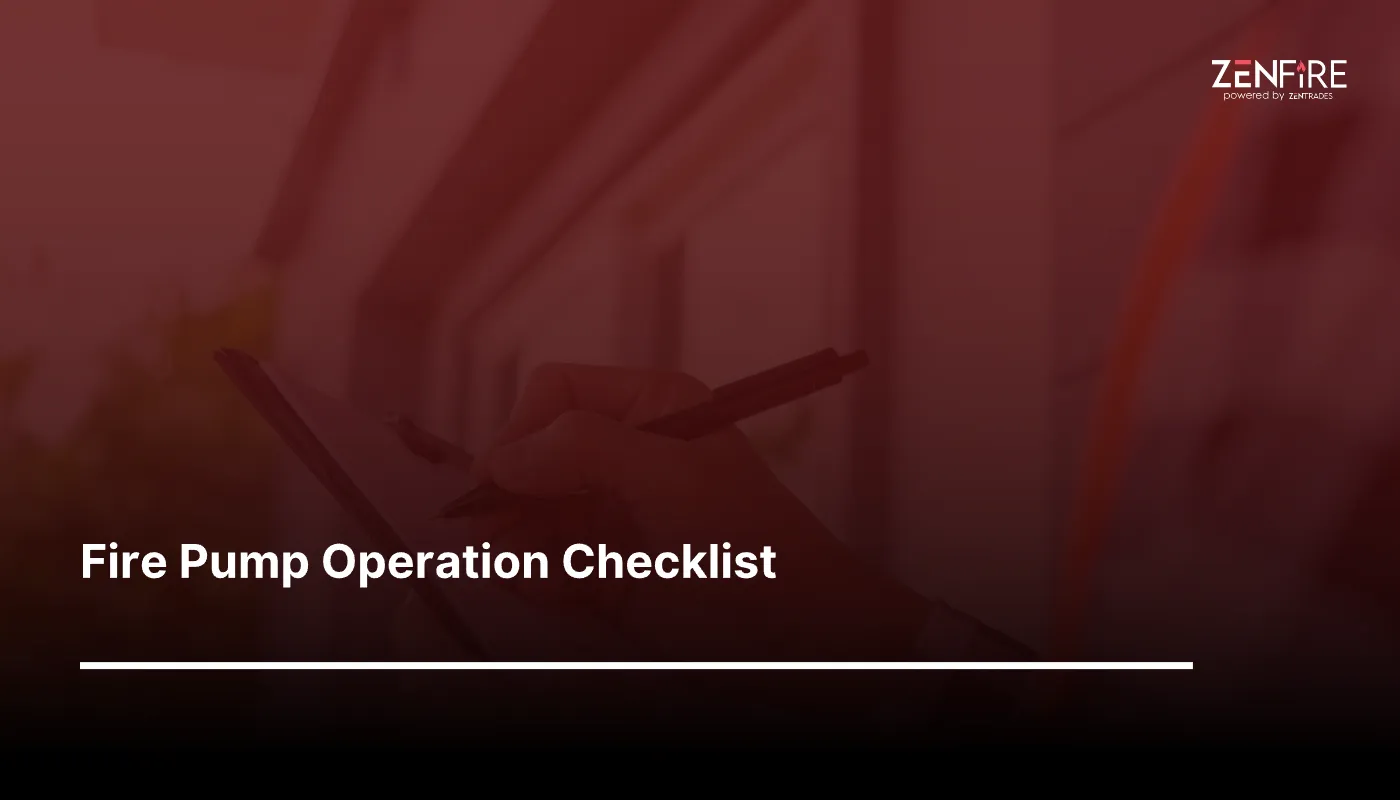 Fire Pump Operation-Checklist