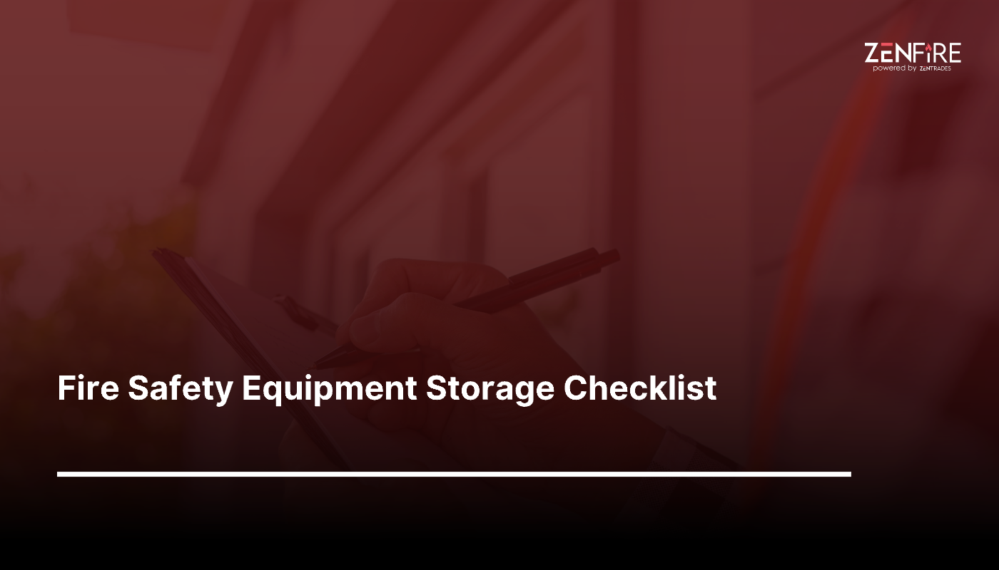 Fire Safety Equipment Storage Checklist