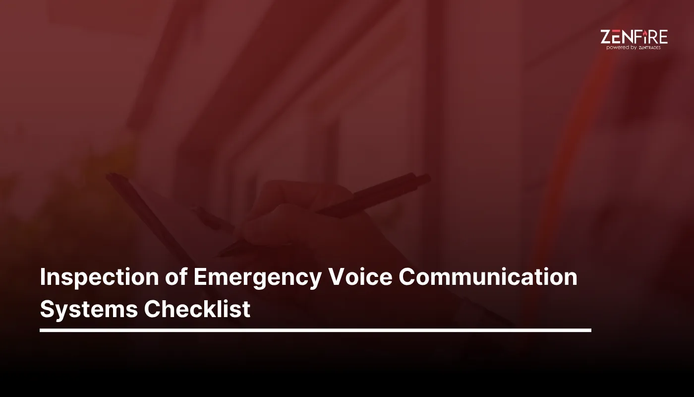 Inspection of Emergency Voice Communication Systems checklist