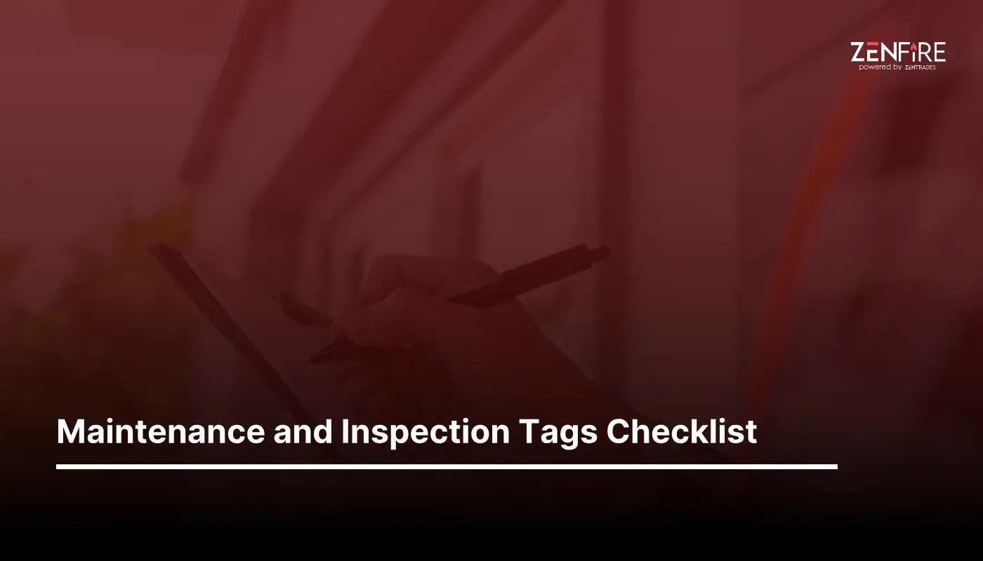 Maintenance and Inspection Tags checklist