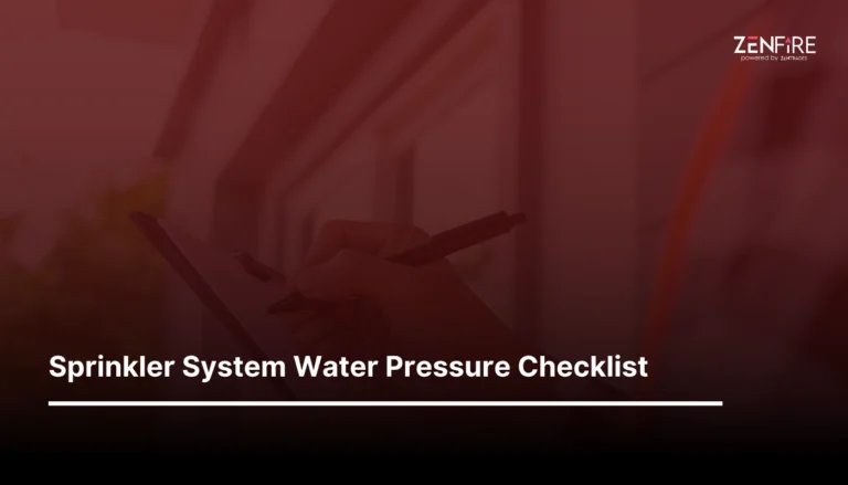 Sprinkler System Water Pressure Checklist