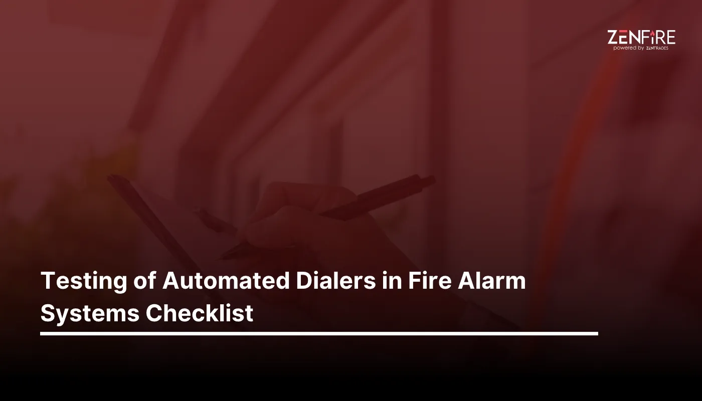 Testing of Automated Dialers in Fire Alarm Systems Checklist