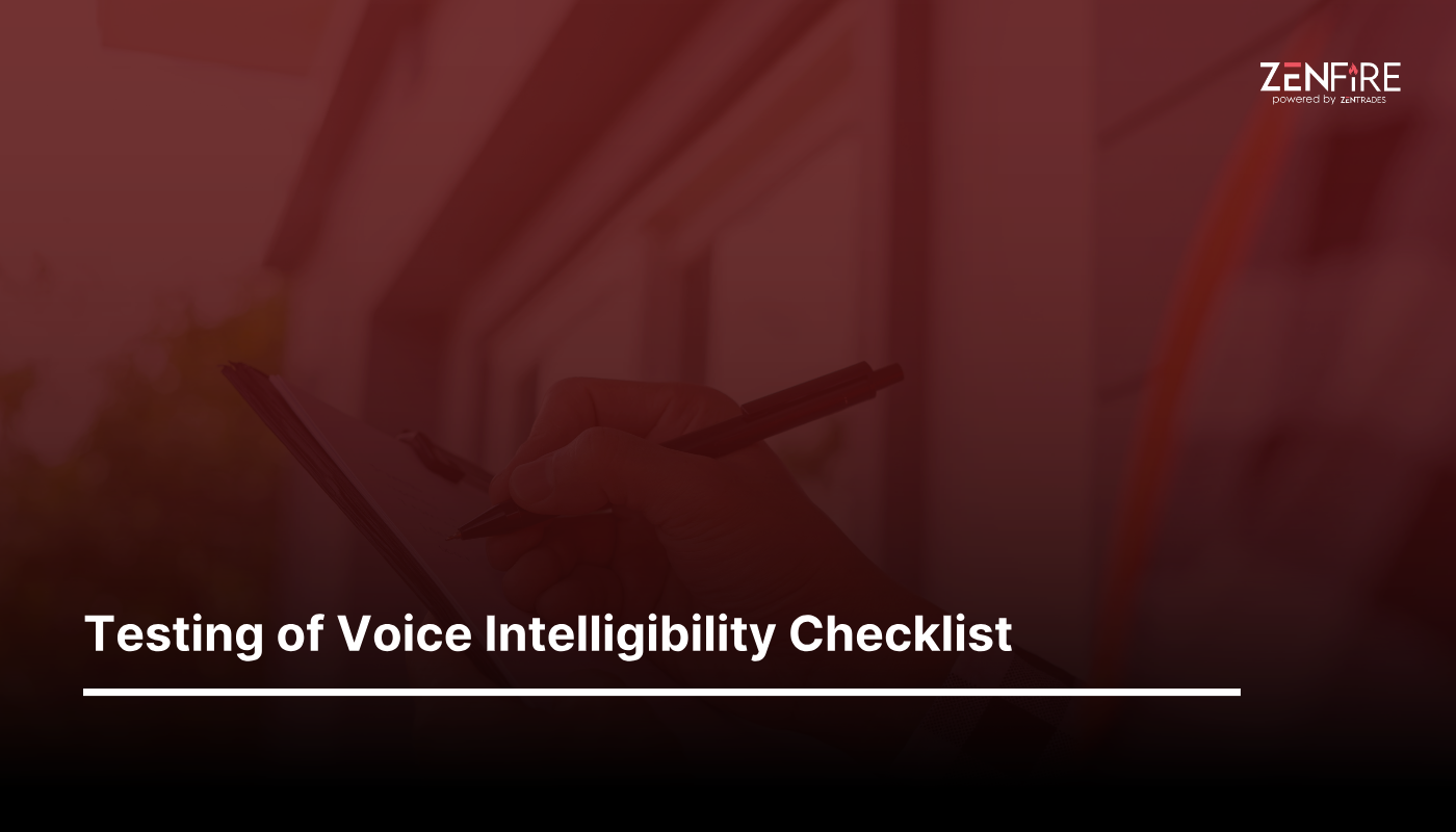 Testing of Voice Intelligibility Checklist