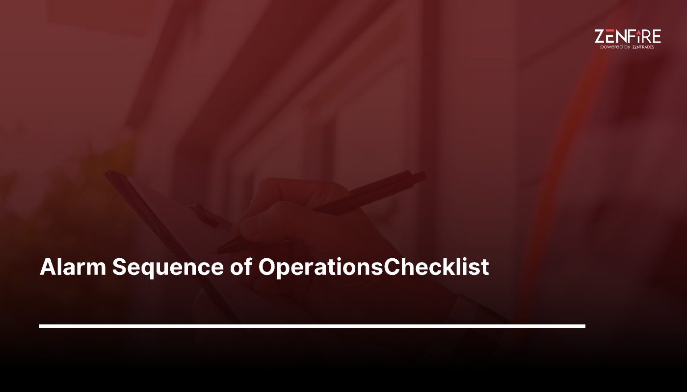 Alarm Sequence of Operations Checklist