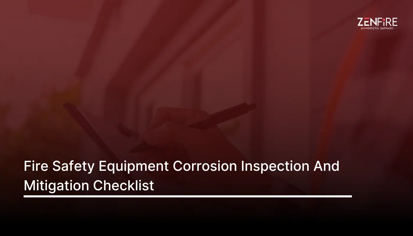 Fire safety equipment corrosion inspection and mitigation – Checklist