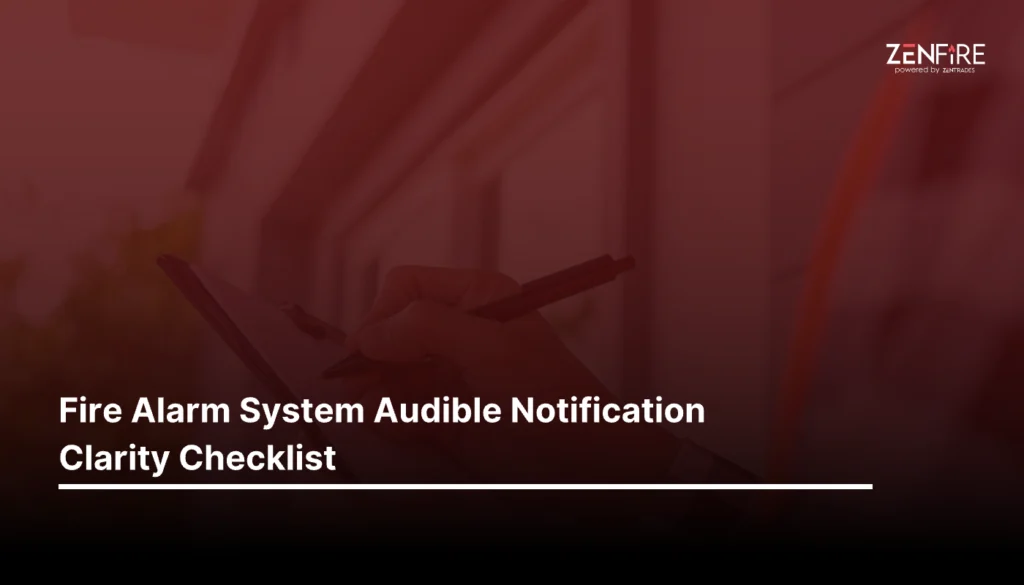 Fire Alarm System Audible Notification Clarity Checklist