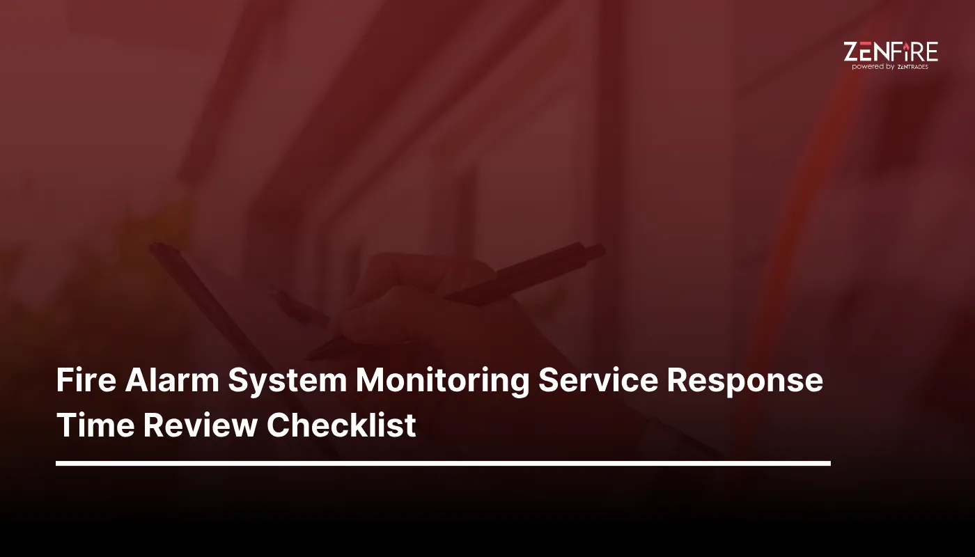 Fire alarm system monitoring service response time review Checklist