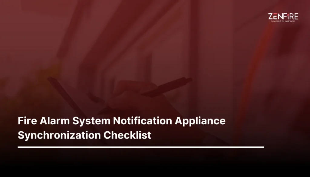 Fire alarm system notification appliance synchronization Checklist