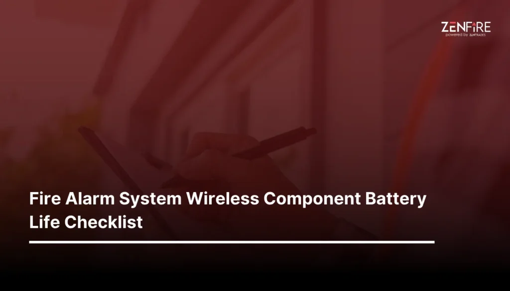 Fire Alarm System Wireless Component Battery Life Checklist