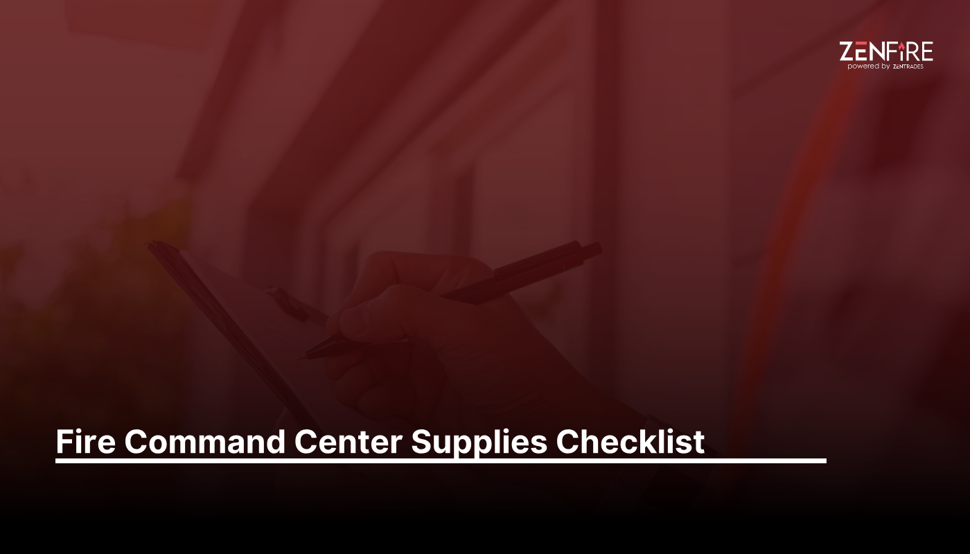 Fire Command Center Supplies Checklist