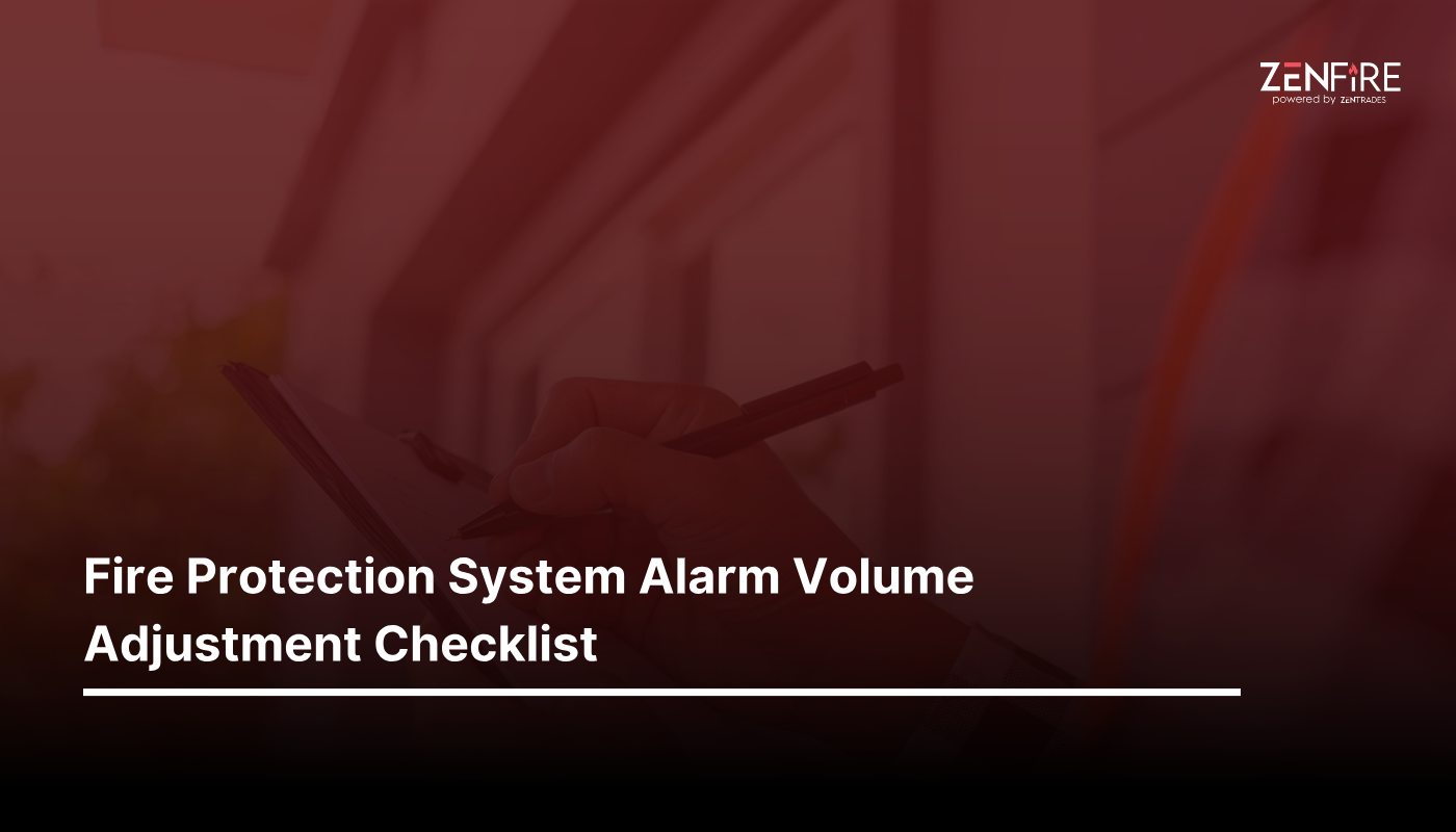 Fire Protection System Alarm Volume Adjustment