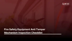 Fire safety equipment anti tamper mechanism inspection - Checklist