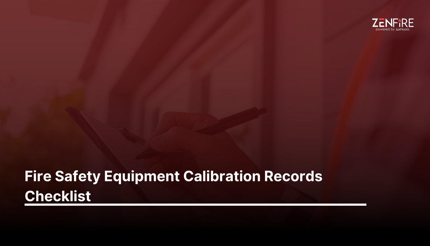 Fire safety equipment calibration records – Checklist