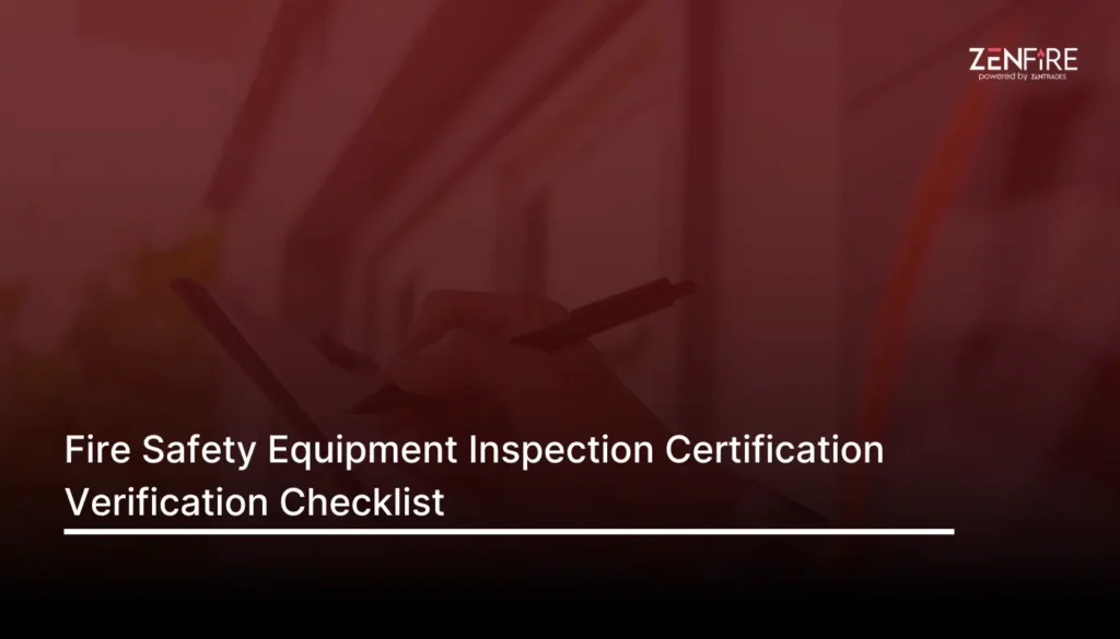 Fire Safety Equipment Inspection Certification Verification Checklist​