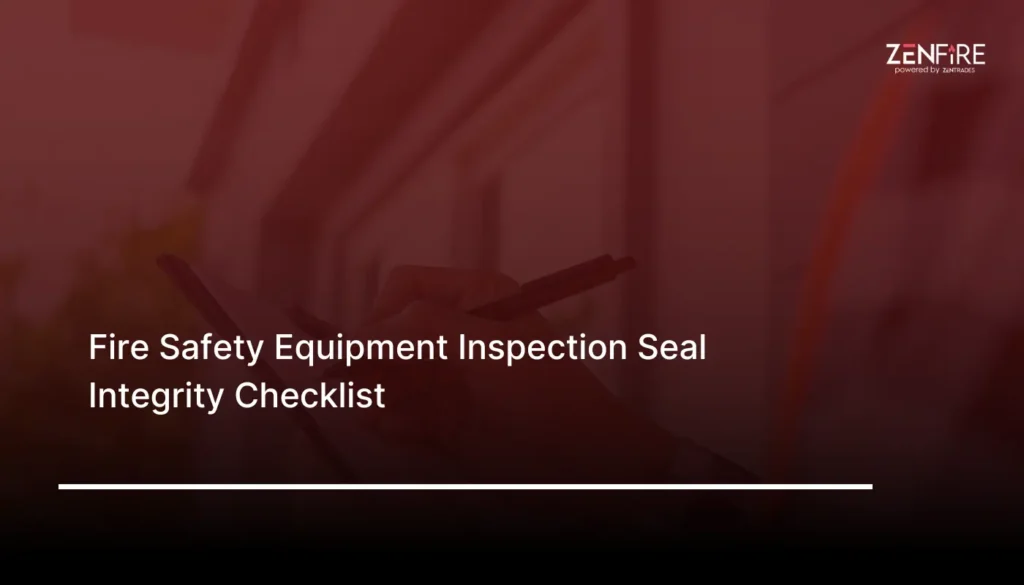 Fire Safety Equipment Inspection Seal Integrity Checklist​