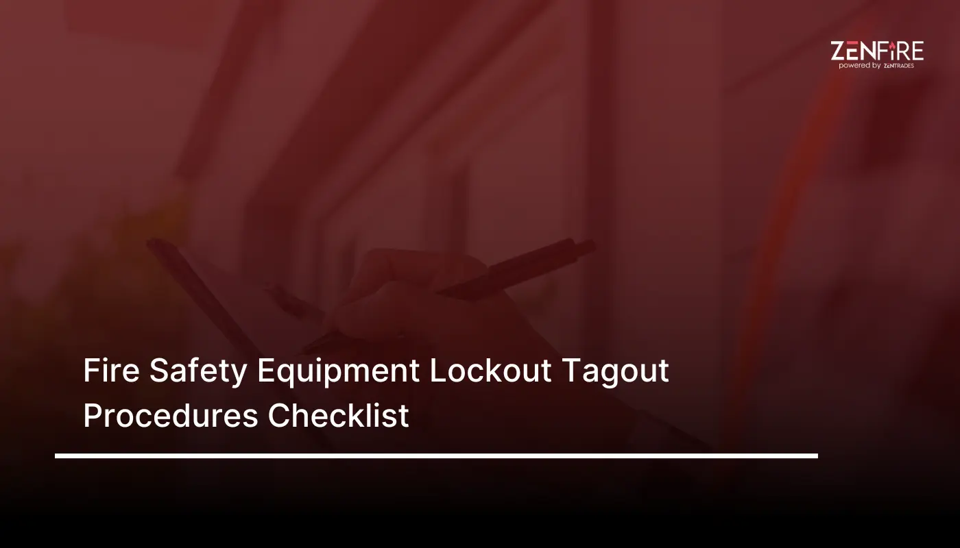 Fire Safety Equipment Lockout Tagout Procedures Checklist