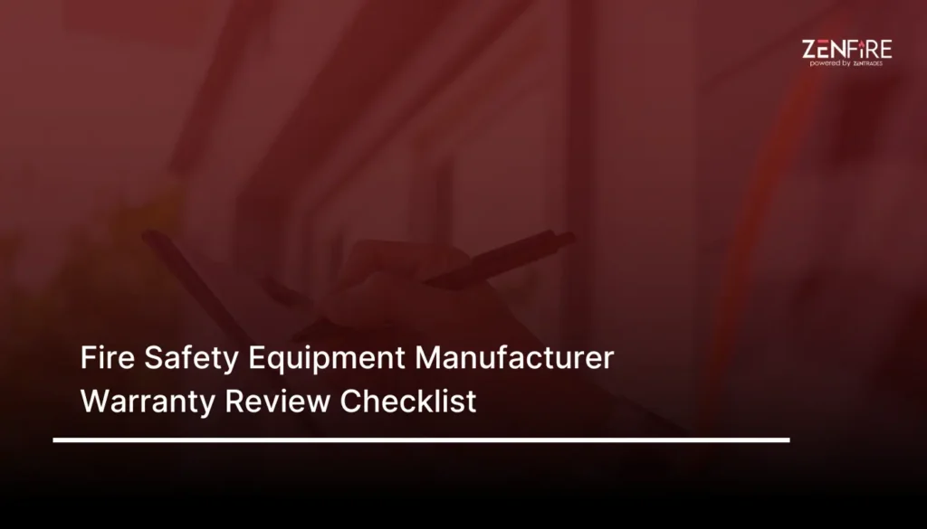 Fire Safety Equipment Manufacturer Warranty Review Checklist​