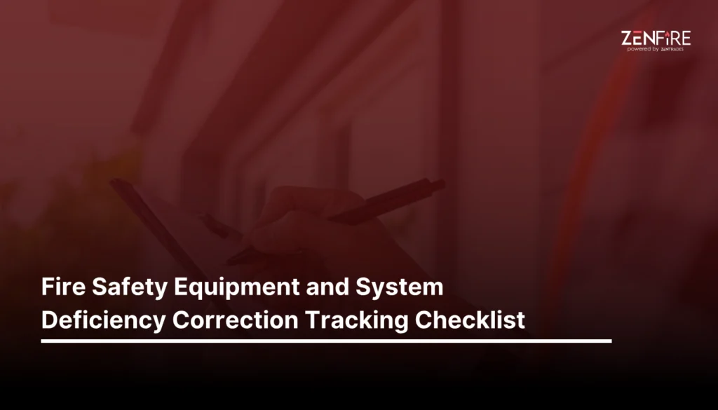 Fire Safety Equipment And System Deficiency Correction Tracking