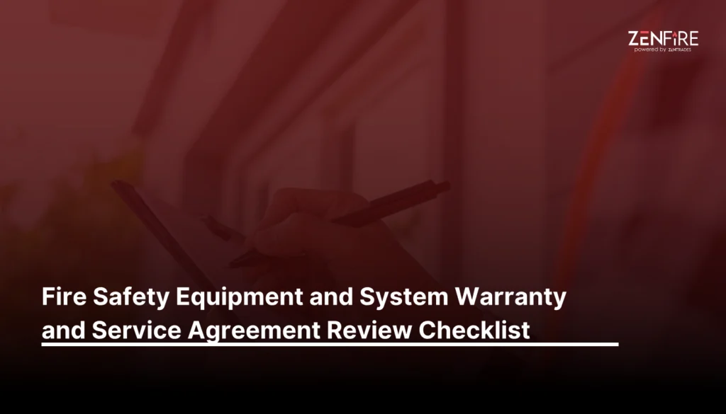 Fire safety equipment and system warranty and service agreement review - Checklist