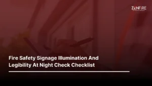 Fire Safety Signage Illumination And Legibility At Night Check checklist