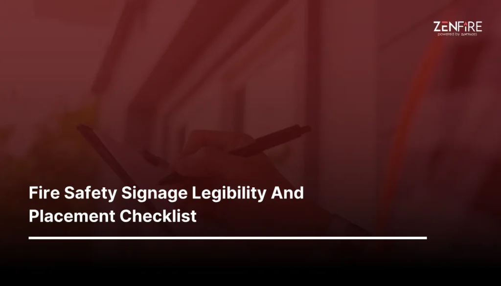 Fire Safety Signage Legibility And Placement checklist