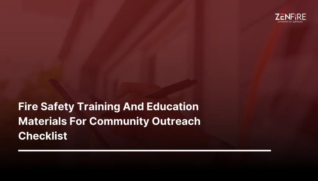 Fire Safety Training And Education Materials For Community Outreach checklist