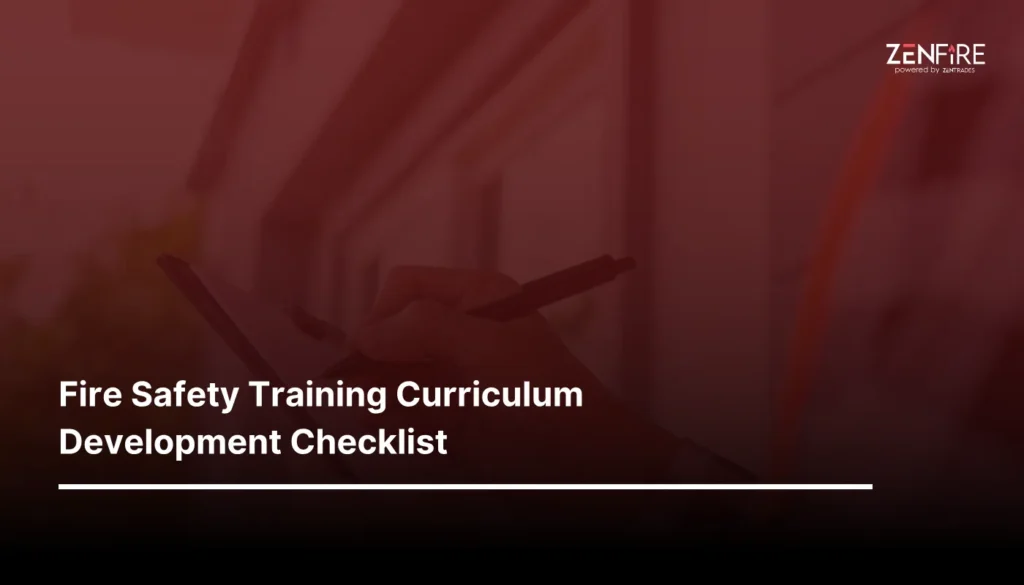 Fire Safety Training Curriculum Development checklist