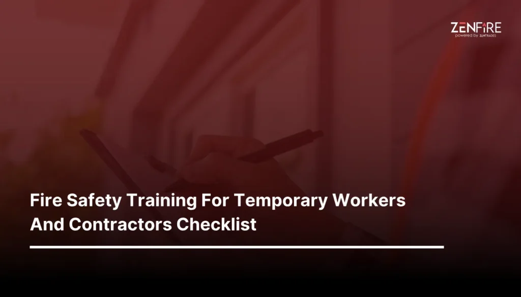 Fire Safety Training For Temporary Workers And Contractors checklist