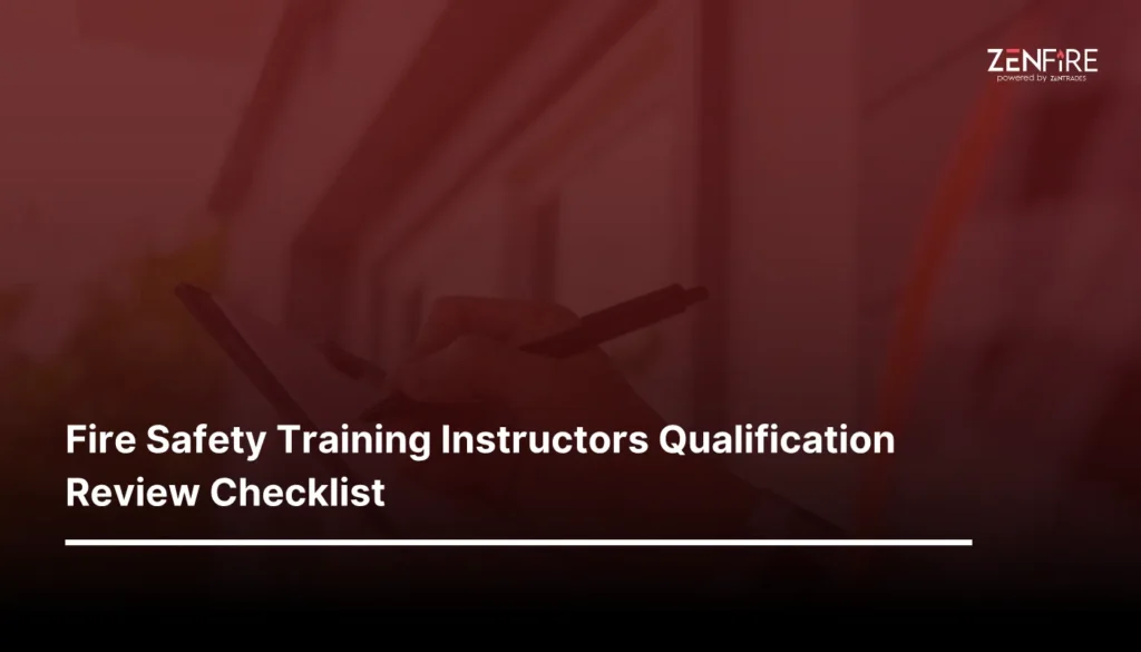 Fire Safety Training Instructors Qualification Review checklist