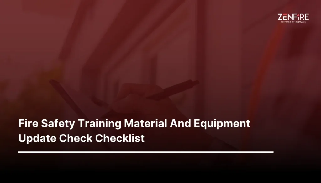 Fire Safety Training Material And Equipment Update Check checklist