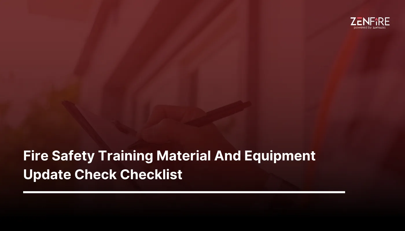 Fire Safety Training Material And Equipment Update Check Checklist