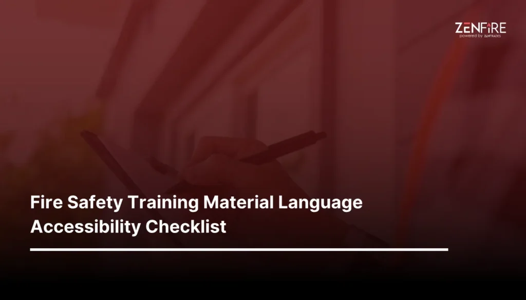 Fire Safety Training Material Language Accessibility Checklist