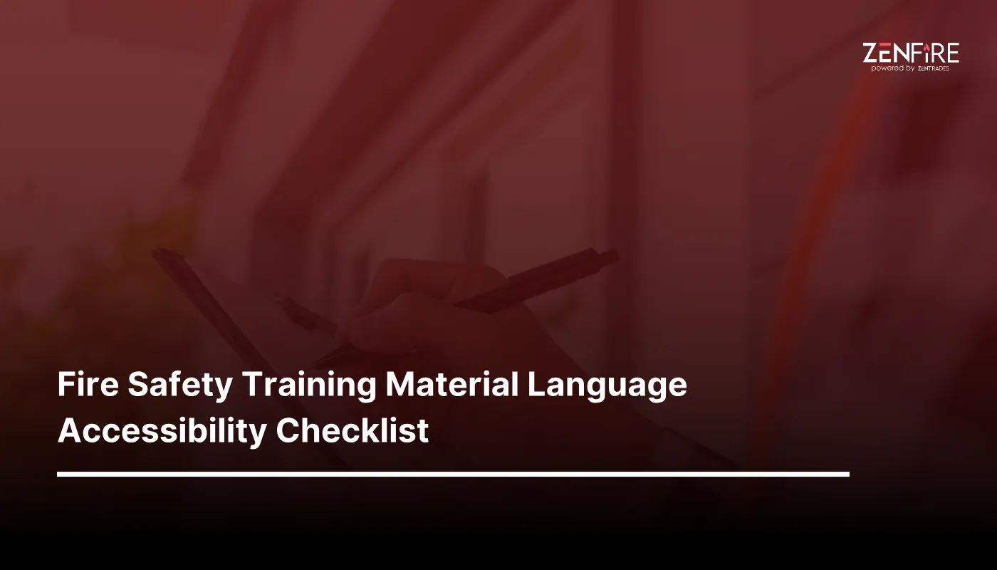 Fire Safety Training Material Language Accessibility Checklist