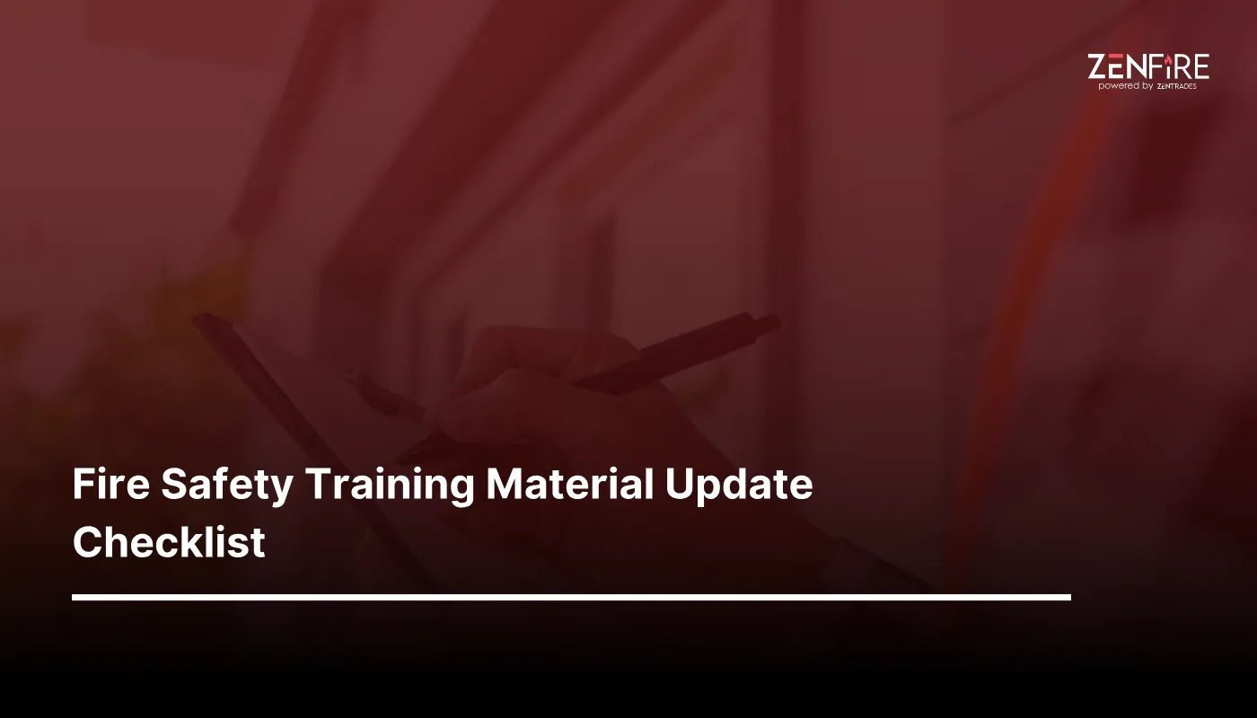 Fire Safety Training Material Update Checklist