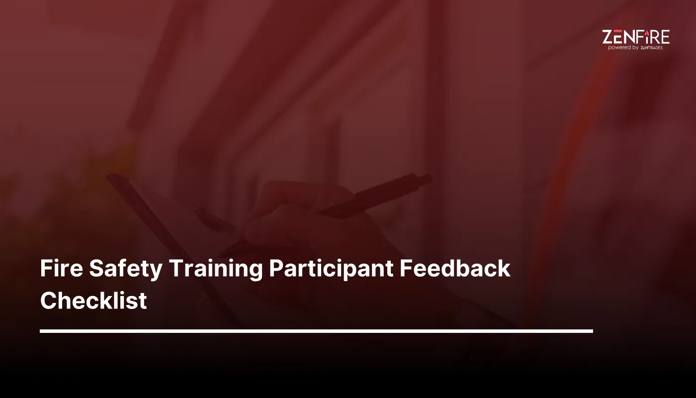 Fire Safety Training Participant Feedback Checklist