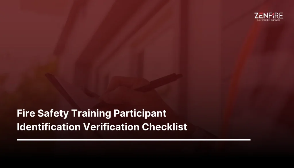 Fire Safety Training Participant Identification Verification Checklist