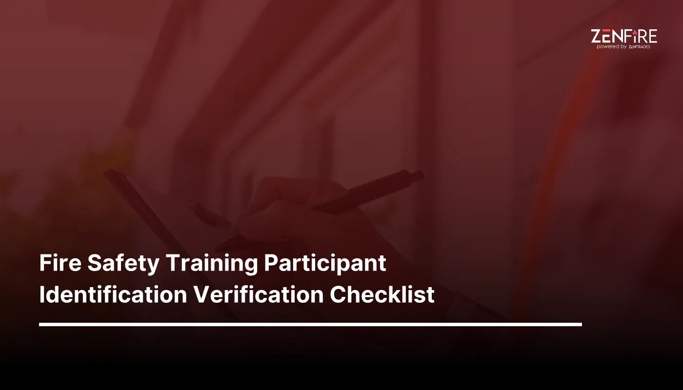 Fire Safety Training Participant Identification Verification Checklist