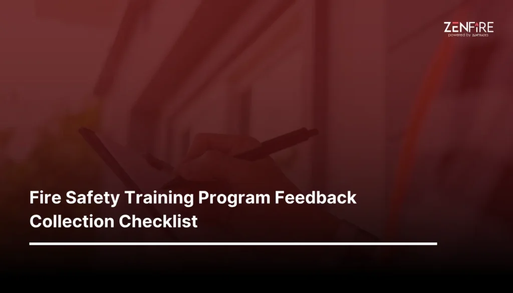 Fire Safety Training Program Feedback Collection Checklist