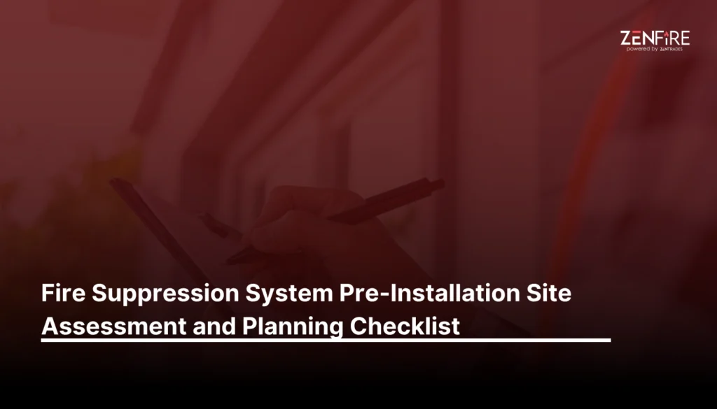 Fire suppression system pre installation site assessment and planning - Checklist